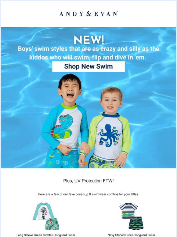 Andy & Evan: Swim it up in all-new styles | Milled