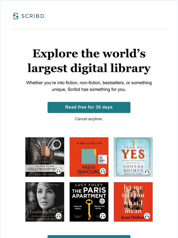 —, read,  free for 30 days