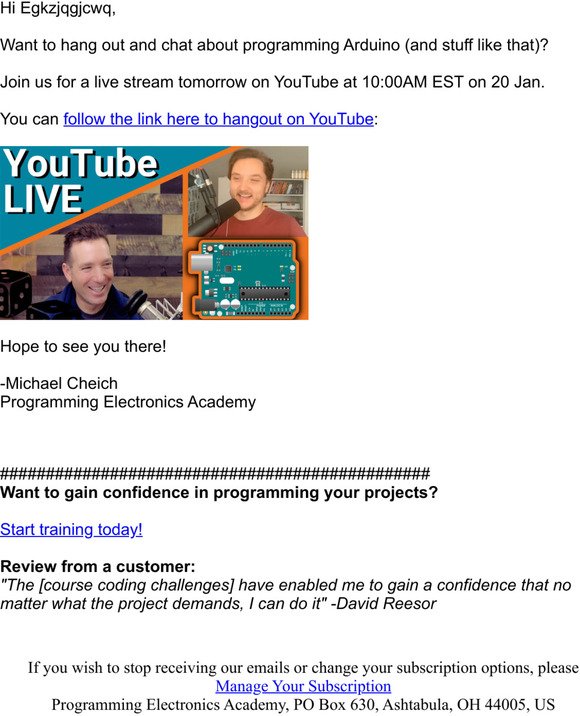 Live Arduino Show 🥪  tomorrow...