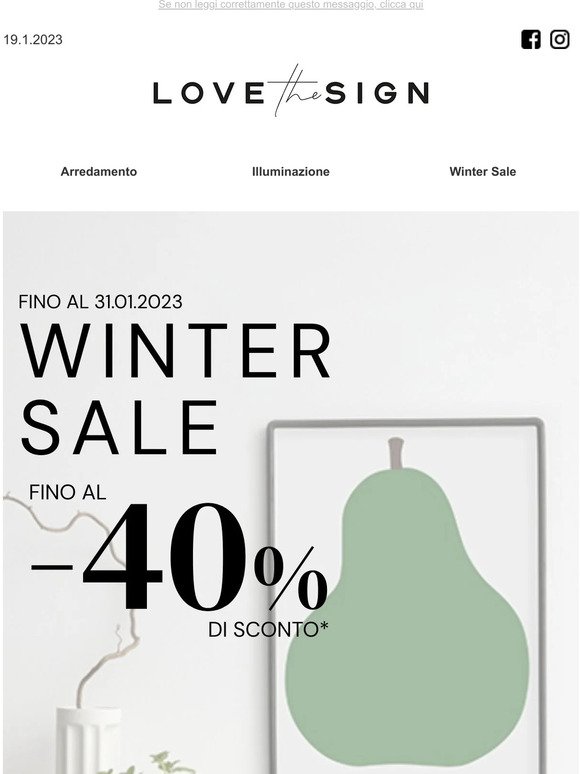 Winter Sale: fino al 40% | Speciale Accessori