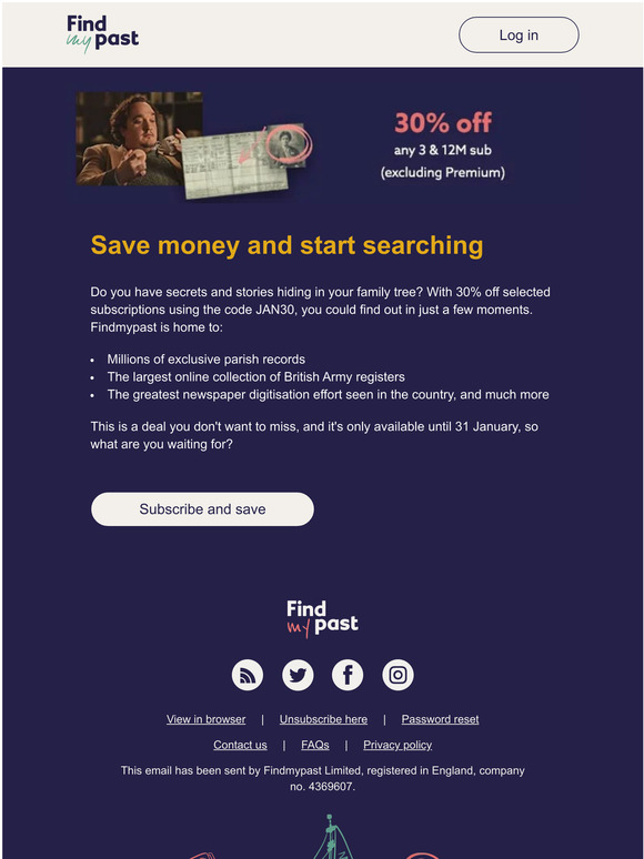 Beat the January blues with 30% off