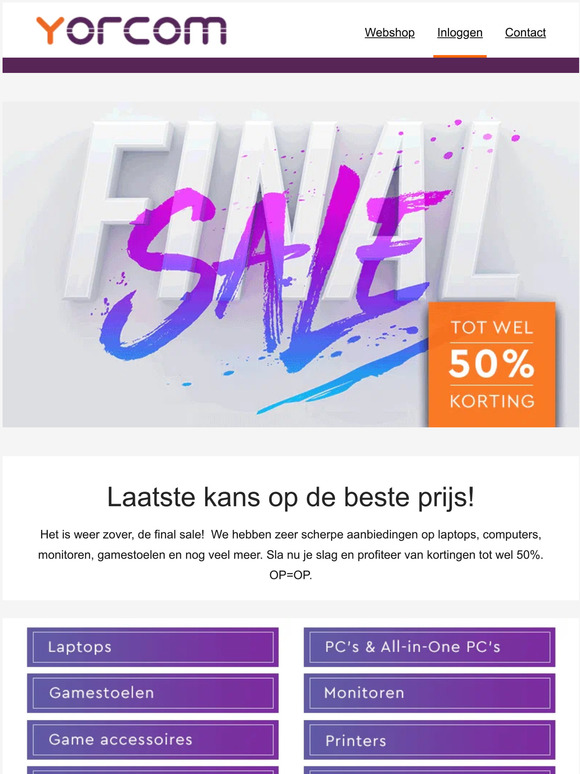 🔥 Final SALE | Laatste kans op de beste prijs