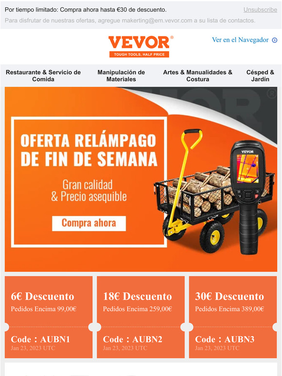 Oferta relámpago de fin de semana.