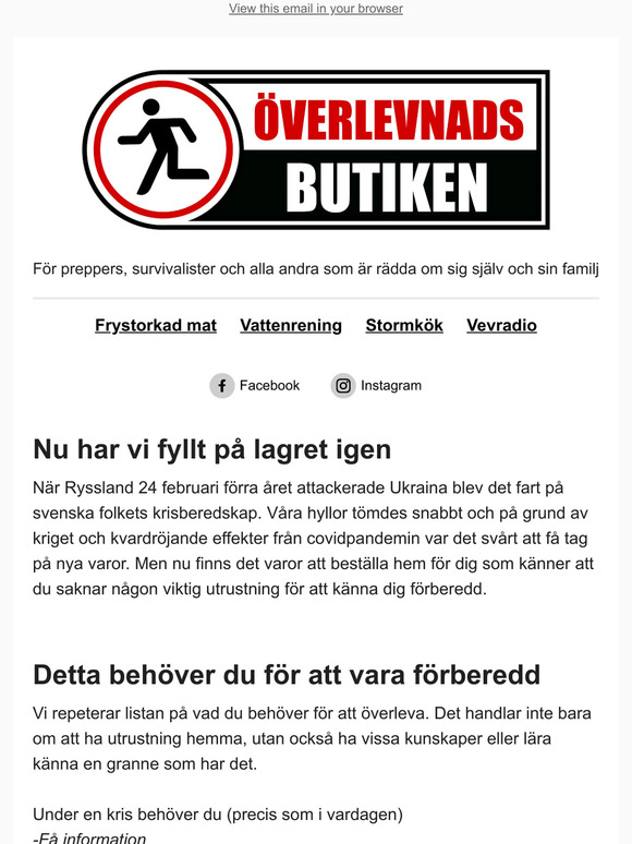 Nu har vi fyllda lager igen