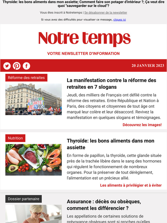 Notretemps En Images La Manifestation Du Janvier En Quelques Slogans Retraite P Le Emploi