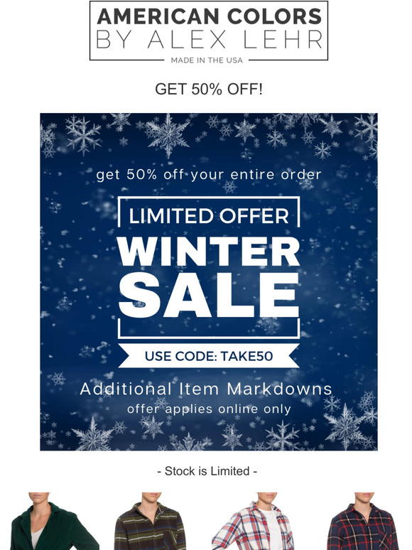 Special Sale! Use Code: Take50
