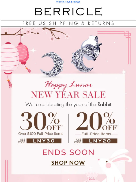 Up to 30% OFF on the Lunar New Year Sale 🏮