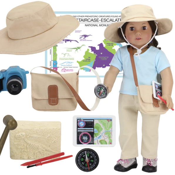 SOPHIA'S 10 PIECE SMITHSONIAN PALEONTOLOGIST SET FOR 18" DOLLS, MULTICOLOR