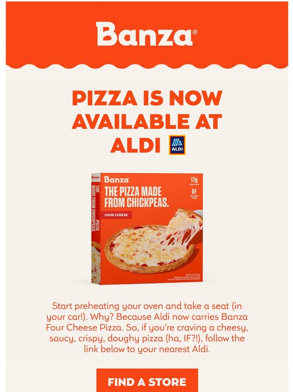 Banza Pizza is at Aldi 🍕🤯