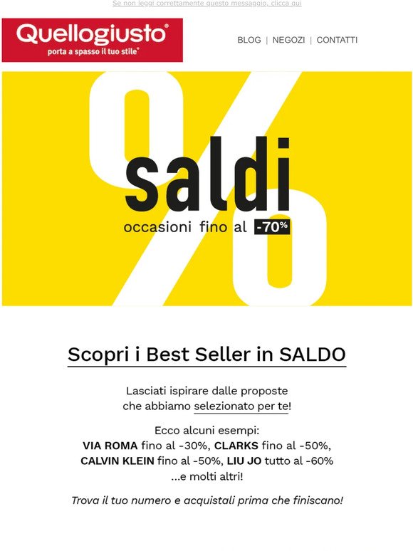 BEST SELLER IN SALDO 🛍