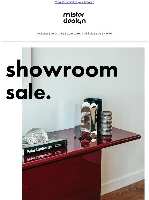 Showroom sale in onze winkels!