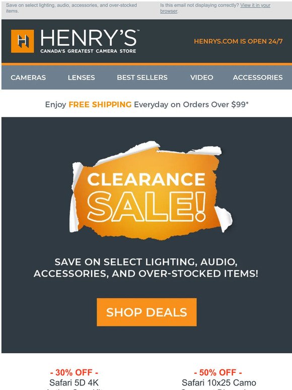 Clearance Sale is back for a Limited Time