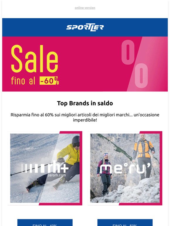 SALE | Top Brands fino al -60%