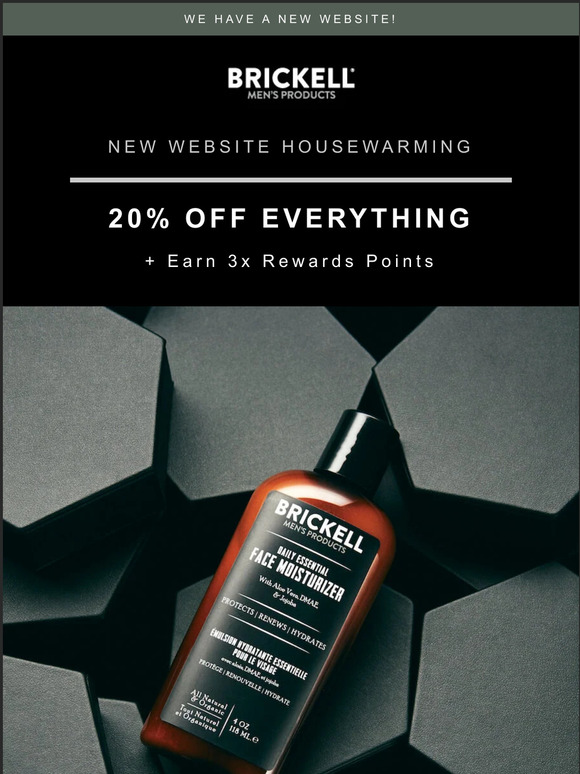 Brickell Men's Products: 20% off + 3x Rewards | Milled