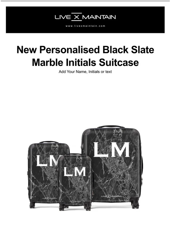 Live X Maintain: New Black Slate Marble Suitcases | Milled