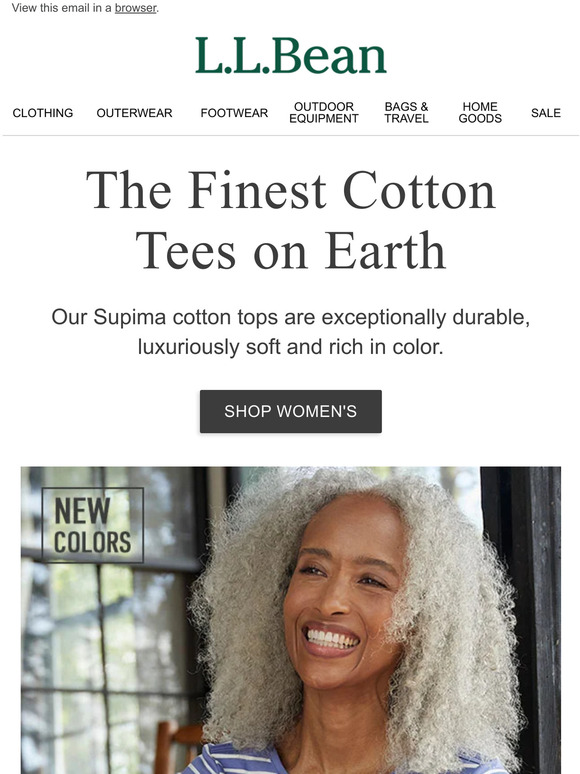 L.L.Bean Supima Cotton Tees in The Best Styles Milled