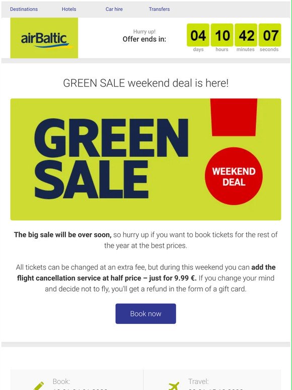 ⏳The 2023 GREEN SALE ends soon. Hurry up and save!