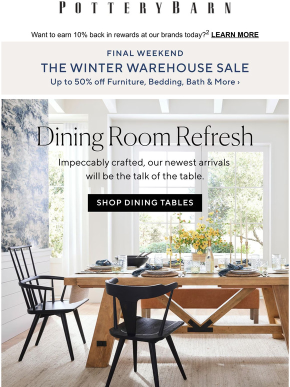 Pottery Barn The talk of the table. Milled