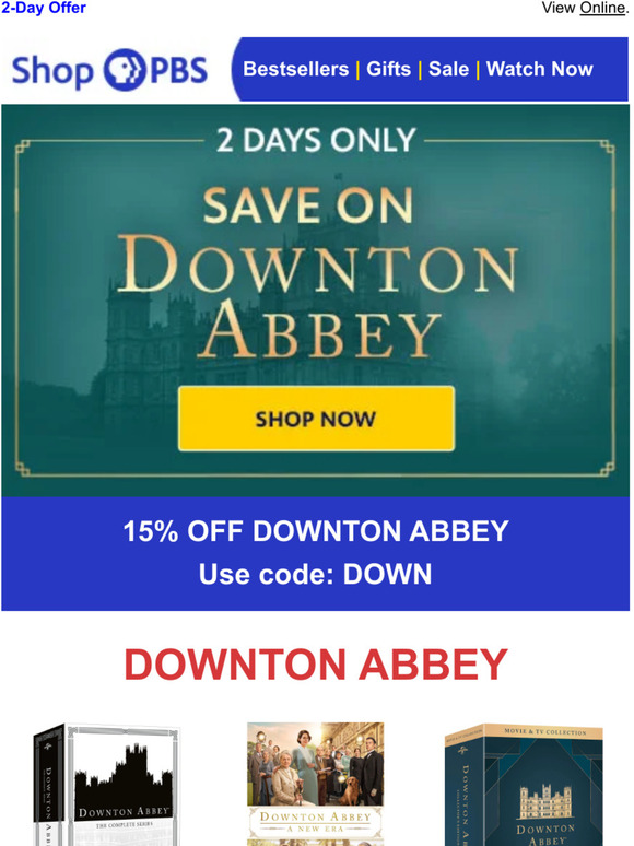 Downton Abbey Catch up or get started at 15 off Milled