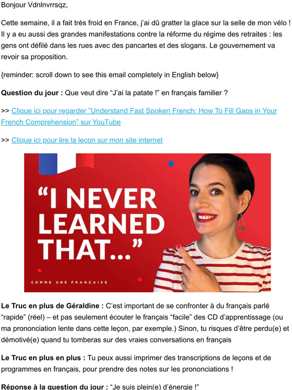 Comme Une Francaise 🇫🇷 How to fill the gaps in your French