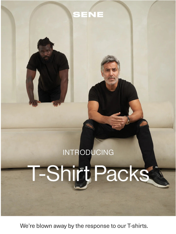 Save up to 15% off with T-Shirt Packs.