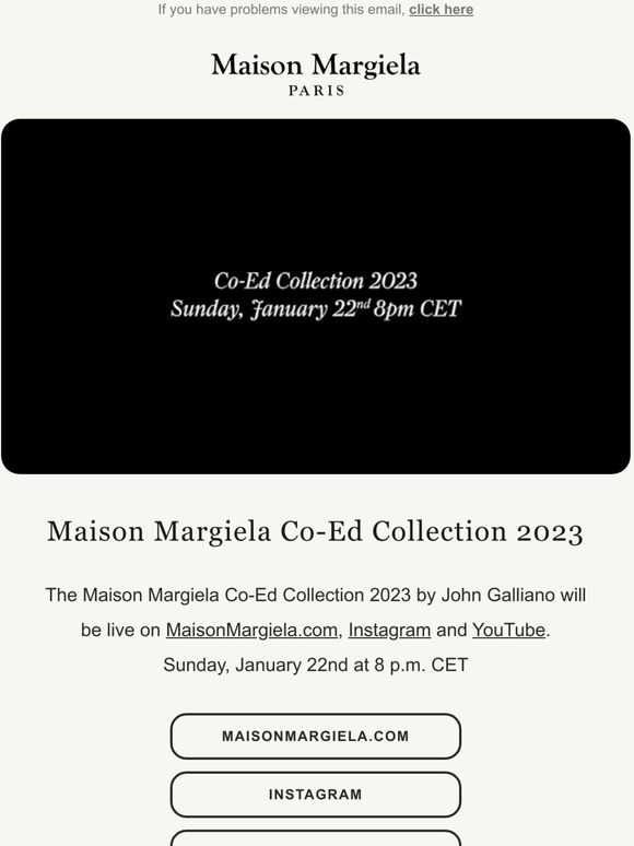 Maison Martin Margiela Email Newsletters Shop Sales, Discounts, and