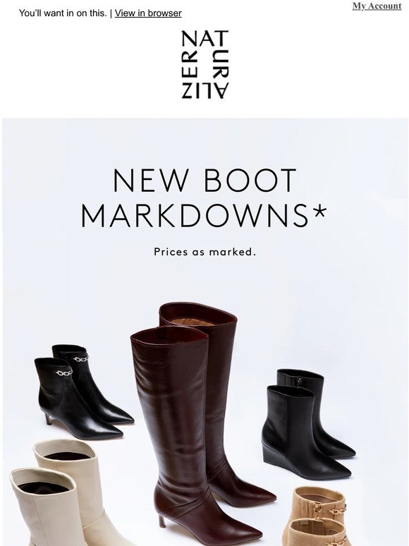 Get them while they last: NEW boot markdowns