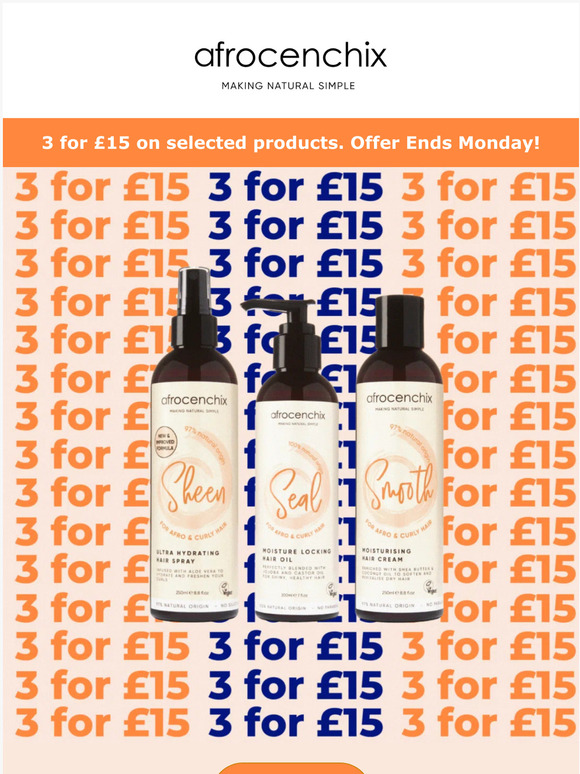 Get 3 bottles for £15 🦋