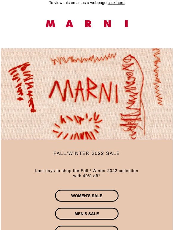 Marni Email Newsletters: Shop Sales, Discounts, and Coupon Codes