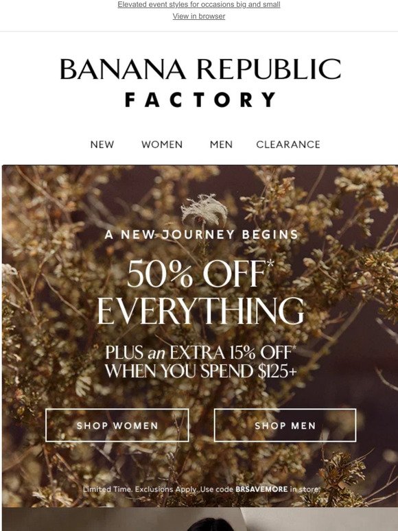 Celebrate the season with 50% off everything + an extra 15%