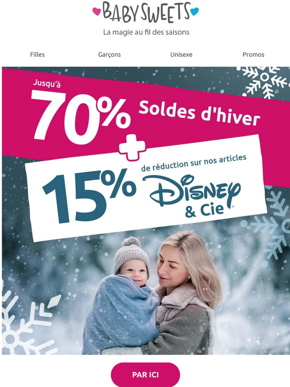 15 % de réduction supplémentaire sur les articles Disney & Cie ! 🌟