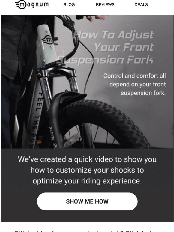 Magnum Bikes How To Adjust Your Front Suspension Fork 🚲 Milled
