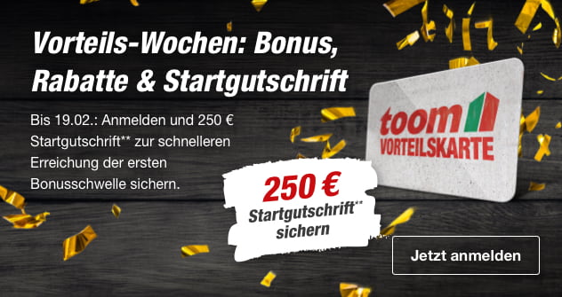 Vorteils-Wochen: Bonus, Rabatte & Startgutschrift