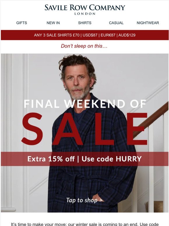 Hurry, extra 15% off sale!
