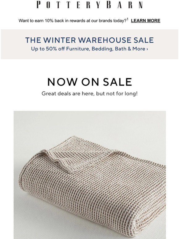 Pottery Barn Good news It's on sale (Plus, up to 50 off ends soon