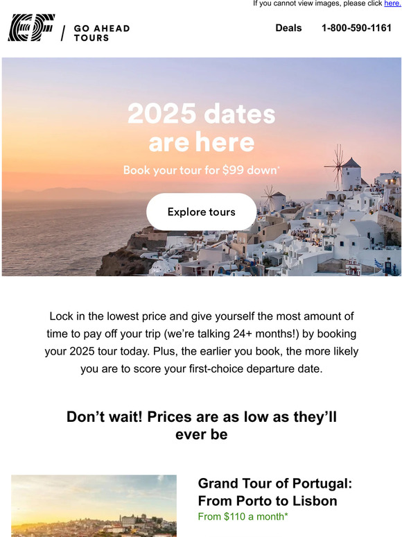 Go Ahead Tours (US) —, 2025 dates are here! Milled