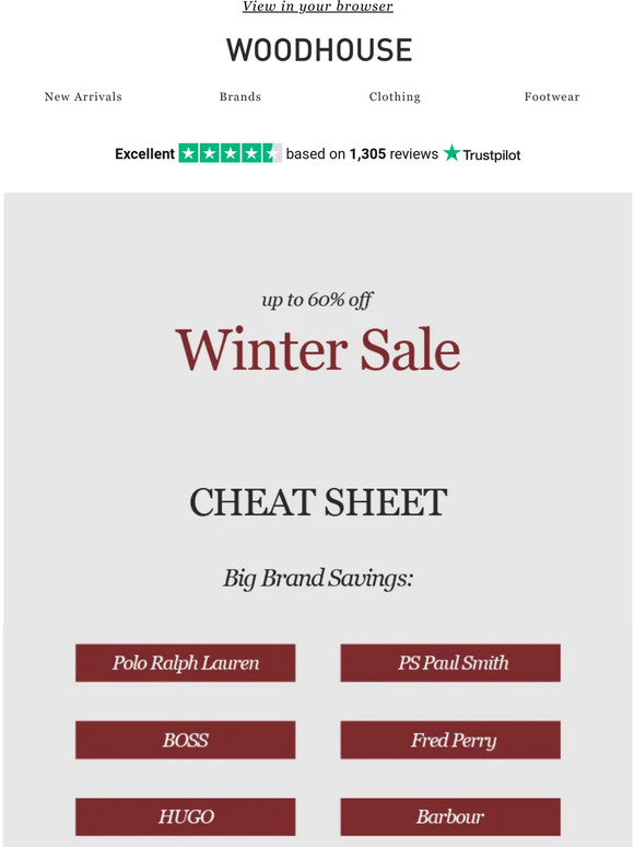 Your Winter Sale cheat sheet