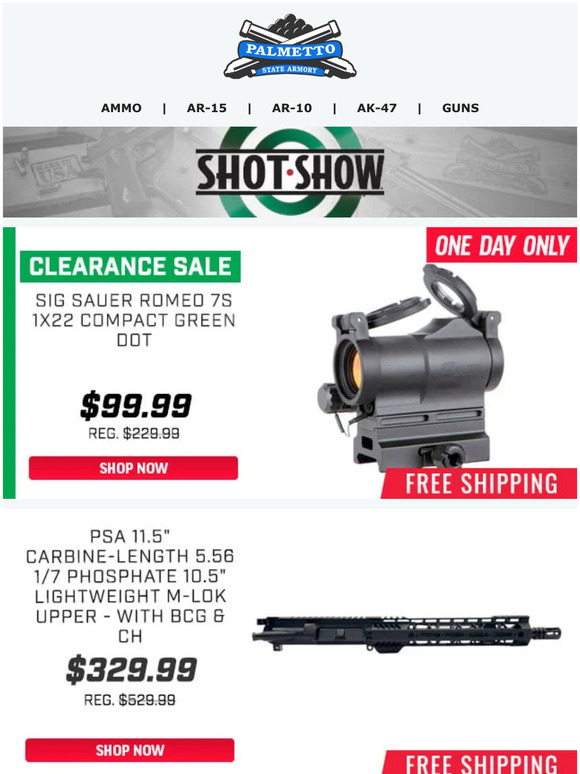 Palmetto State Armory Shot Show May Be Over, But Our Deals Aren't