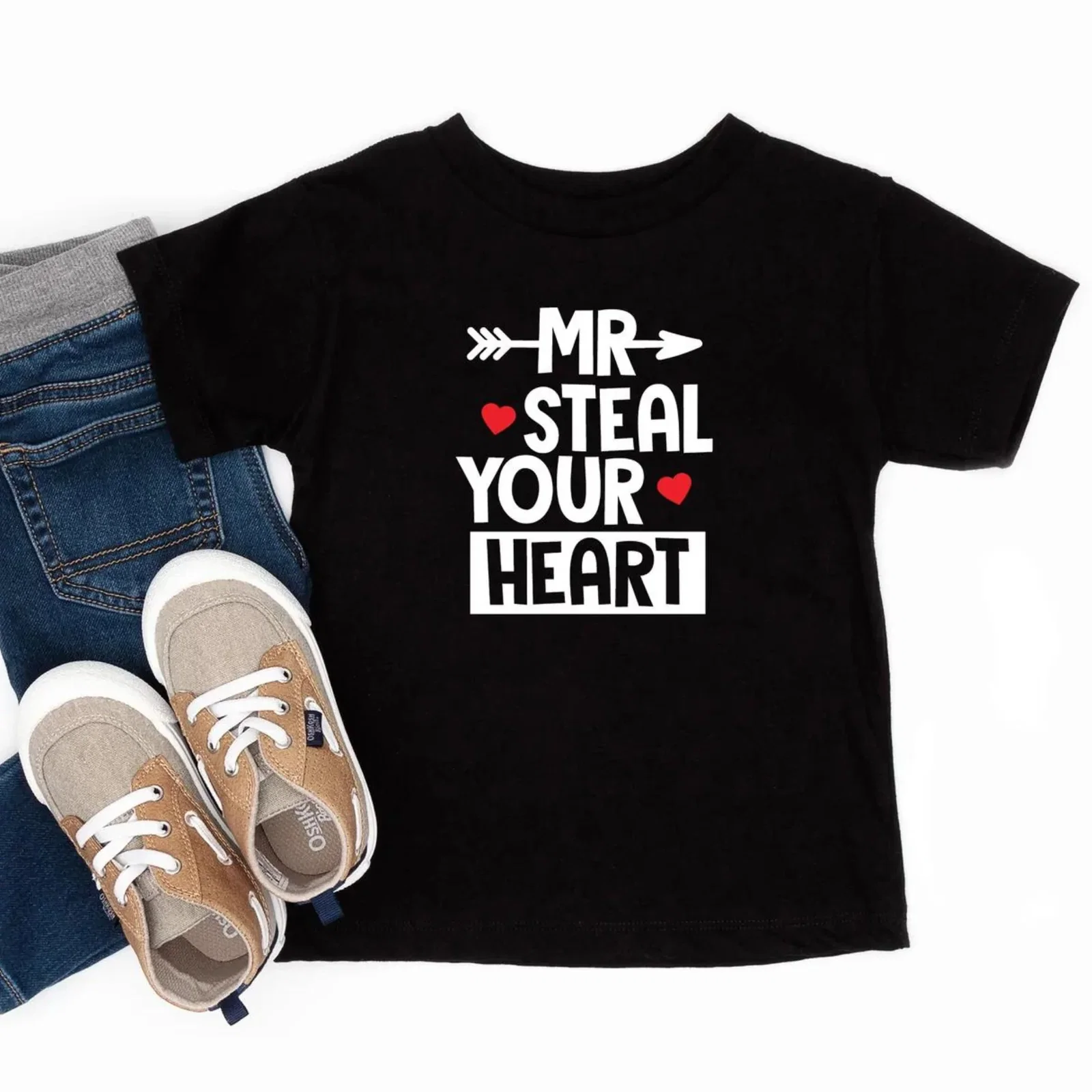 Image of Mr. Steal Your Heart Short Sleeve Tee, Black