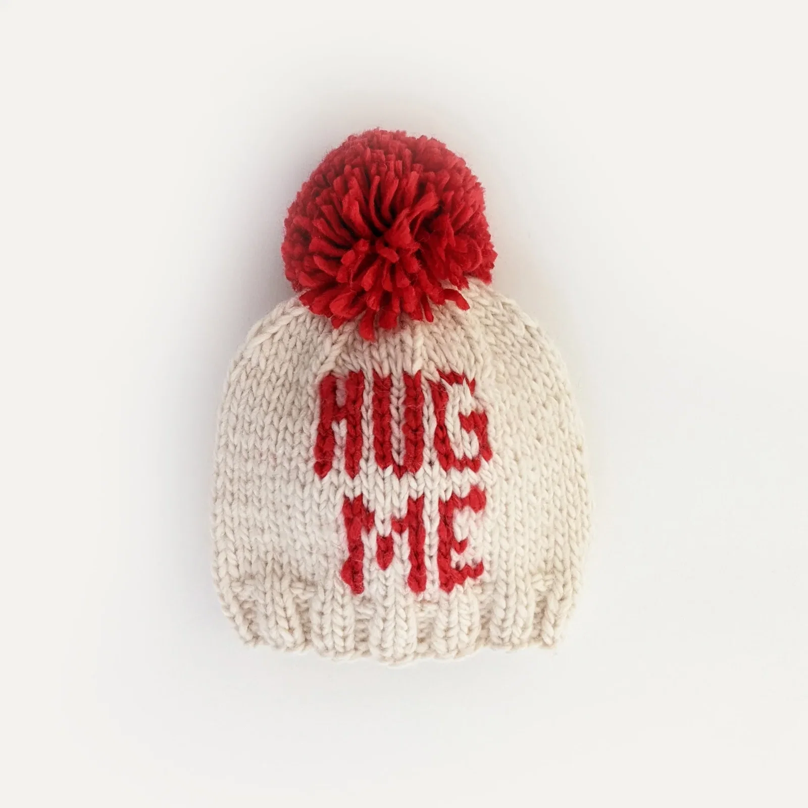 Image of Valentine's Day Knit Pom Hat, Hug Me