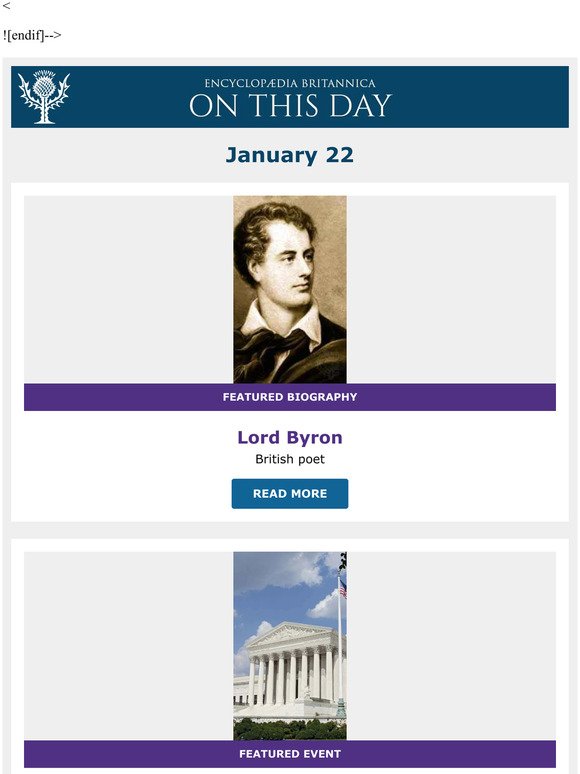 Roe  v. Wade  ruling, Lord Byron is featured, and more from Britannica