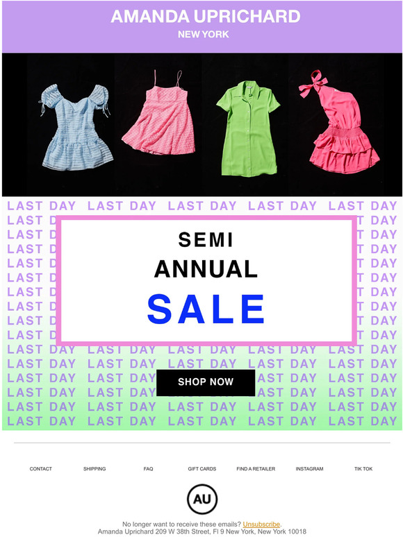 LAST DAY 🚨Semi-Annual Sale🚨
