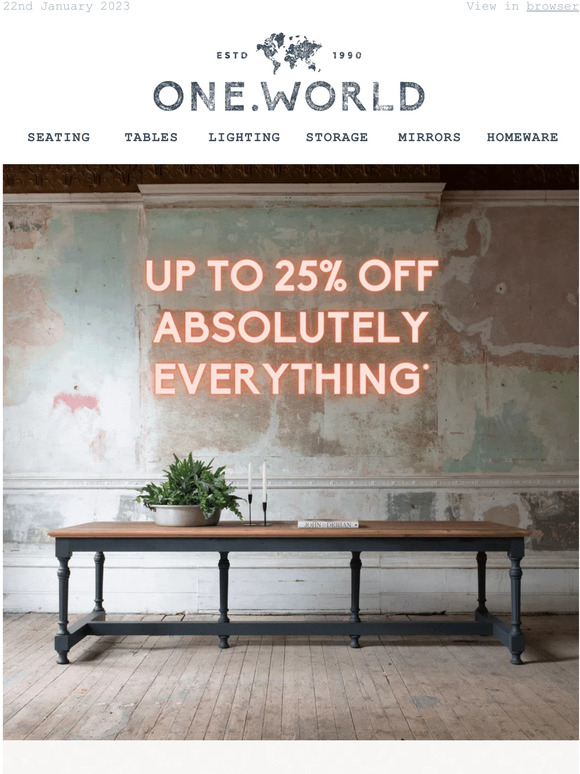 Don't miss 25% off Absolutely Everything ⌛