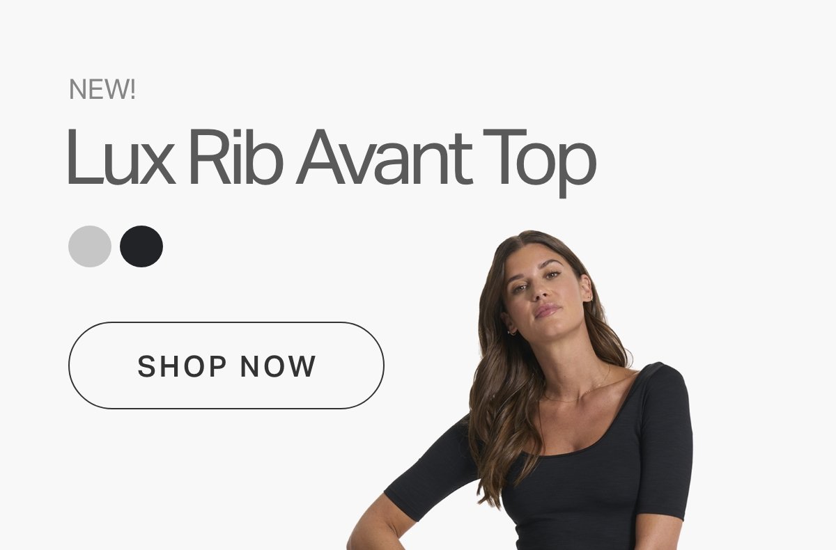 Lux Rib Avant Top, Black