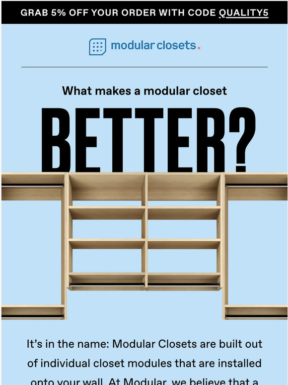 Modular Closets Modular Closets Vs. Rail Closets Milled