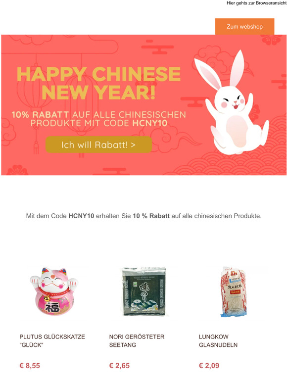 10% Rabatt auf alle chinesischen Produkte 💥