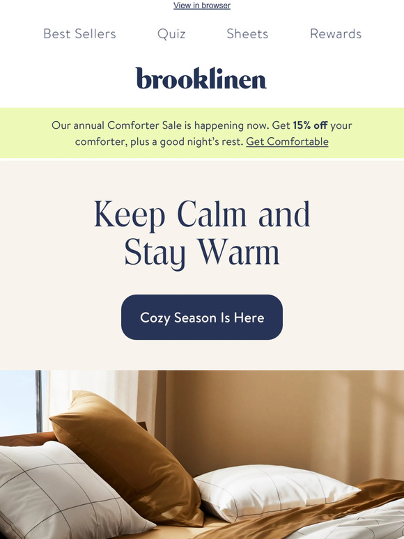 Brooklinen New Sheets For You Milled