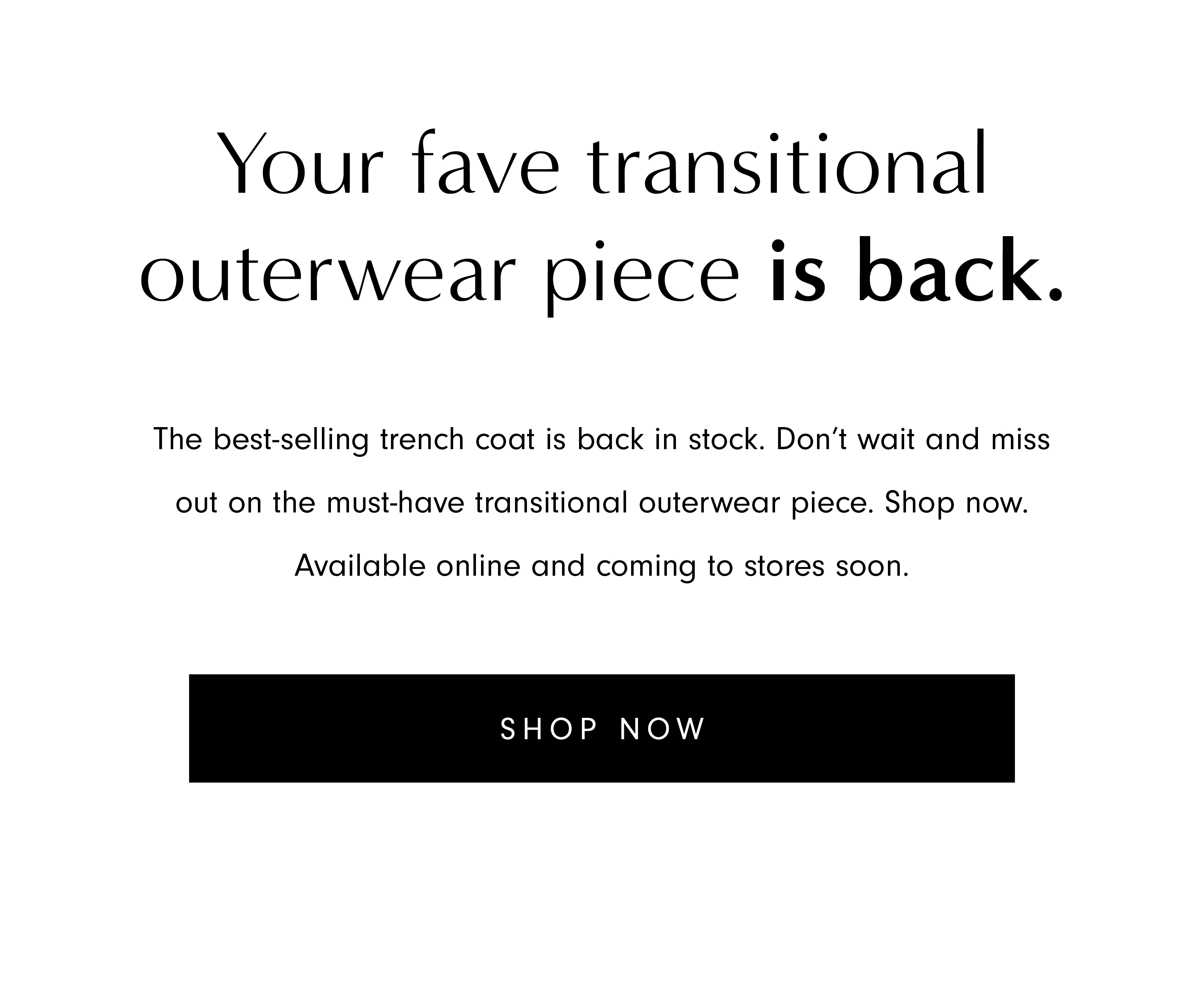 OAK + FORT The Oversized Trench Coat is Back Milled