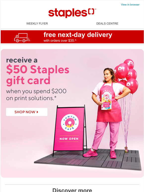 Staples Print & Marketing 👉 Want a 50 Staples Gift Card? Milled