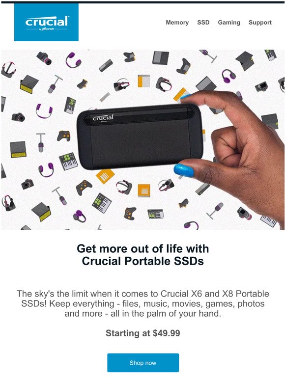 The sky's the limit with Crucial Portable SSDs